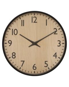Wall clock, Rory, polypropylene, beige/black, Dia.50.8x5.5 cm