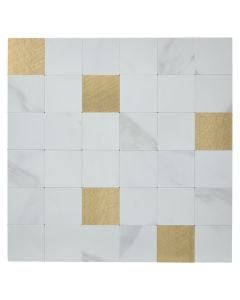 Set of 2 Mina sticker, calcium carbonate, multicolore, 30.5x0.3xH30.5 cm