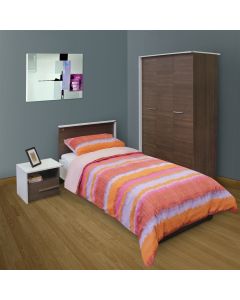 Çarçafë tek dhe këllëf jastëku, AMBROSIANA, pambuk, shumëngjyrëshe, çarçafi: 155x200 cm (x1), këllëf jastëku:52x82 cm (x1)