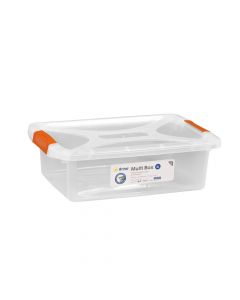 Storage box, DRINA, PVC, white, 21.5x31xH9.5 cm, 4 lt