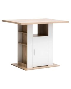 Kitchen island, MDF, natural/white, 110x80xH90 cm