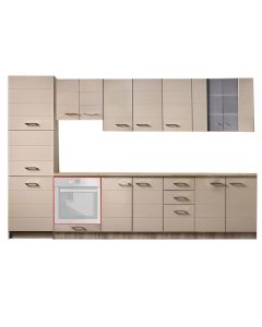 Kitchen, Diana, MDF, beige, 200x51xH200 cm (countertop not included)