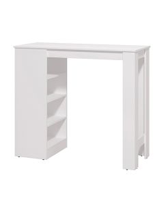 Bar table, Valence, melamine, white, 120x50xH105 cm
