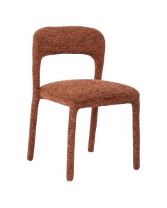 Dining chair, textile upholstery, wooden frame, brown, 50x55.5xH79.5 cm