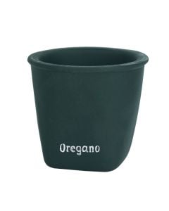 Round flower pot, ceramic, dark grey, Ø14 xH13 cm