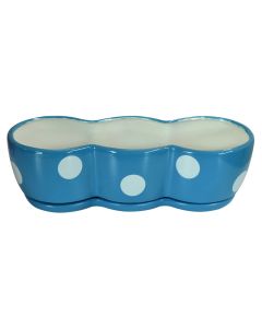 Flower pot, ceramic, blue, 30x11.5xH8.5 cm