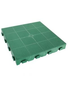 Plastic floor tile 40x40xH4.8cm green color