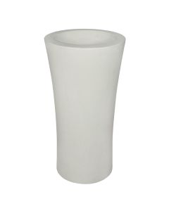 Round flower pot, plastic, ivory, Ø48xH87 cm
