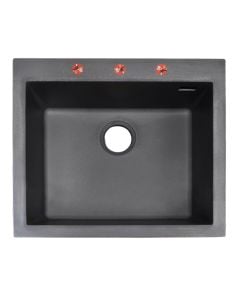 Granite sink, Nevada, grigio, 57x50 cm