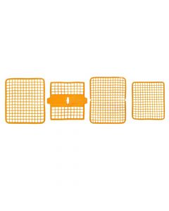 Anti-slip sink mat, ELIPLAST, plastic, orange, 39.5x31 cm; 32.5x28.5 cm; 27.5x27 cm