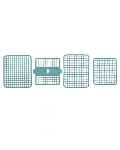 Anti-slip sink mat set of 4 pieces, ELIPLAST, plastic, green, 39.5x31 cm; 36x31 cm; 27.5x27 cm