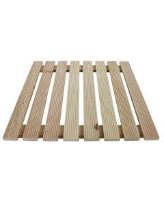 Shower footboard Pine wood cm 57x57