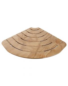 Angular Shower footboard - Okumµ certified EN314-2   plywood th 15 mm, cm 61
