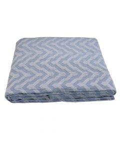 Bedspread, double, HINDU, 80% cotton; 20% polyester, blue, 250x260 cm