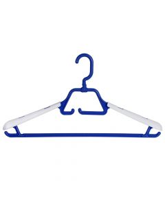 Clothes hanger set of 3 pieces, DRINA, plastic, blue/white, 42xH22.5 cm
