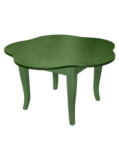 Tavolinë fëmijësh, druri, Dia.80xH51 cm, (jeshile), këmbë lejla