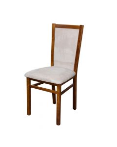 Dining chair, EVANA, wooden structure, PU upholstery, natyrale/pana, 43x45xH94.5 cm