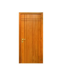Solid interior wooden door, without rebate, contemporany26, with left and right openings 80x205 cm, 15 cm wide frame, oak color