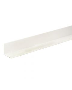 Angular 2m white PVC mat 25X25X1 mm