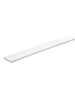 Profile of plain white 1m PVC 17x3 mm