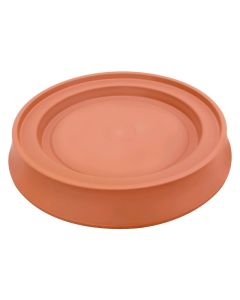 Pjatë vazo lulesh rrethore, HOME DESIGN, plastike, terrakotë, Ø29.5 xH4.5 cm