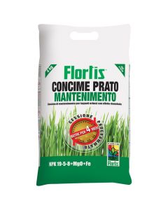 Fertilizer, Flortis, sack/5 kg, ideal formulation to treat lawns in spring-summer