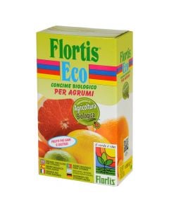Ushqyes, Flortis, kuti/1 kg, organik mineral, per te siguruar një zhvillim të duhur të agrumeve dhe një fruktifikim të bollshëm