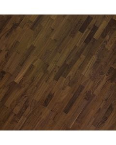 Wooden parquet 2200*192*14mm, American Walnut Rustic lacquered 3 strips LOC