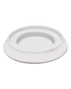 Pjatë vazo lulesh rrethore, HOME DESIGN, plastike, e bardhë, Ø13 xH2.5 cm