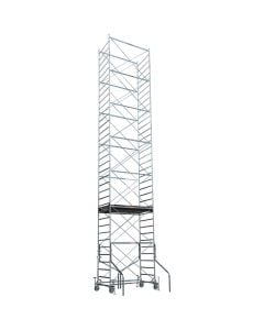 Skelë e lëvizshme, Marchetti SYSTEM, çelik i zinkuar, 120x200 cm, lartësi 1100 cm, platform pune me antirrëshqites dhe regjistrues