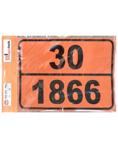 Construction signs, the name of hazardous substances that transports the truck, 30 x 40 cm