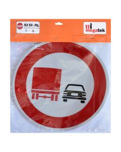 Adhesive for trucks, sign of stop overtaking of the truck, ᴓ20 cm