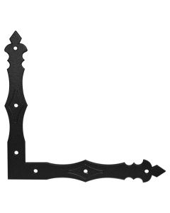 Decorative corner plate black 200x200x30x3 mm