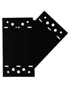 Lidhëz druri piastër Y, Krepo, 155x176x85x2,5  mm, djathtjas, ngjyrë e zezë