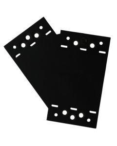 Lidhëz druri piastër Y, Krepo, 155x176x85x2,5 mm, majtas, e zezë