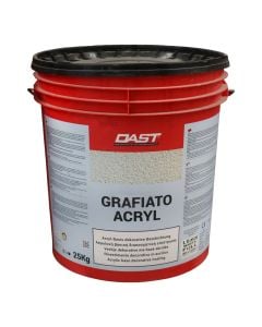 Grafiato, Dast, acryl 1.5 mm, white, 25kg/bucket