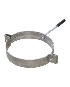 Pipe clamp, stainless, Ø150 mm
