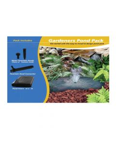 Fountain, GARDENDERS POND PACK, H max110cm, 2 smaller units, 1 large unit, 12W, Ac12V, 650LpH, 2module for water disposal,material, PE