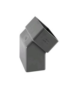 Front elbow, PVC, 100x60mmx45°, gray