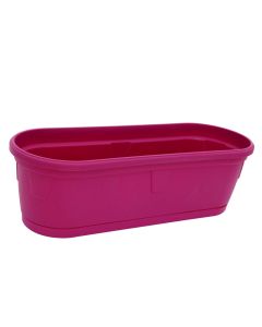 Oval flower pot, DRINA, plastic, cherry, 50x17.5xH15 cm