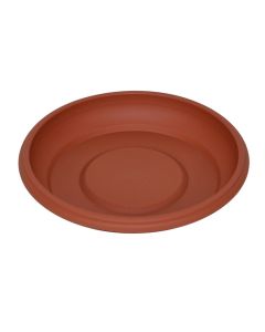 Pjatë vazo lulesh rrethore, GERBER, plastike, terrakotë, Ø8 xH1.5 cm