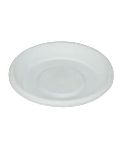 Pjatë vazo lulesh rrethore, GERBER, plastike, e bardhë, Ø9 xH2 cm