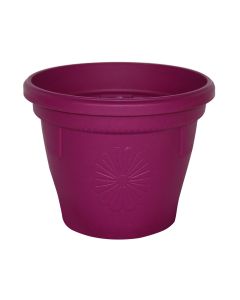 Round flower pot, GERBER, plastic, cherry, Ø12 xH10 cm