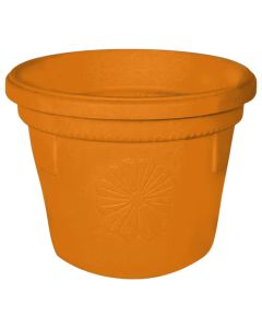 Round flower pot, GERBER, plastic, orange, Ø20 xH11 cm