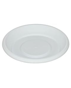Round flower pot saucer, GERBER, plastic, white, Ø16.5 xH3.5 cm