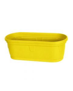 Oval flower pot, GERBER, plastic, yellow, 35x15.5xH13 cm