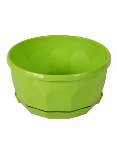 Round flower pot, FIORELLA, plastic, green, Ø25 xH11.5 cm