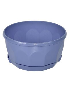 Round flower pot, FIORELLA, plastic, blue, Ø30 xH13 cm