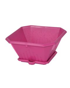 Vazo lulesh katrore, LIBERTY, plastike, rozë, 18x18xH9.5 cm