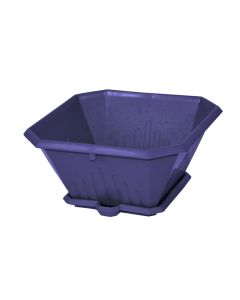 Vazo lulesh katrore, LIBERTY, plastike, vjollcë, 18x18xH9.5 cm